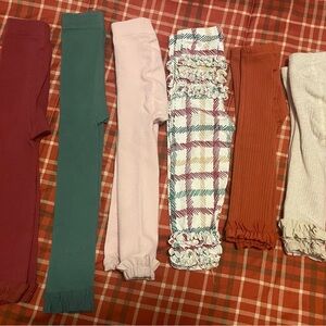 Ruffle Butts Red and Green Leggings for Stylish Comfort